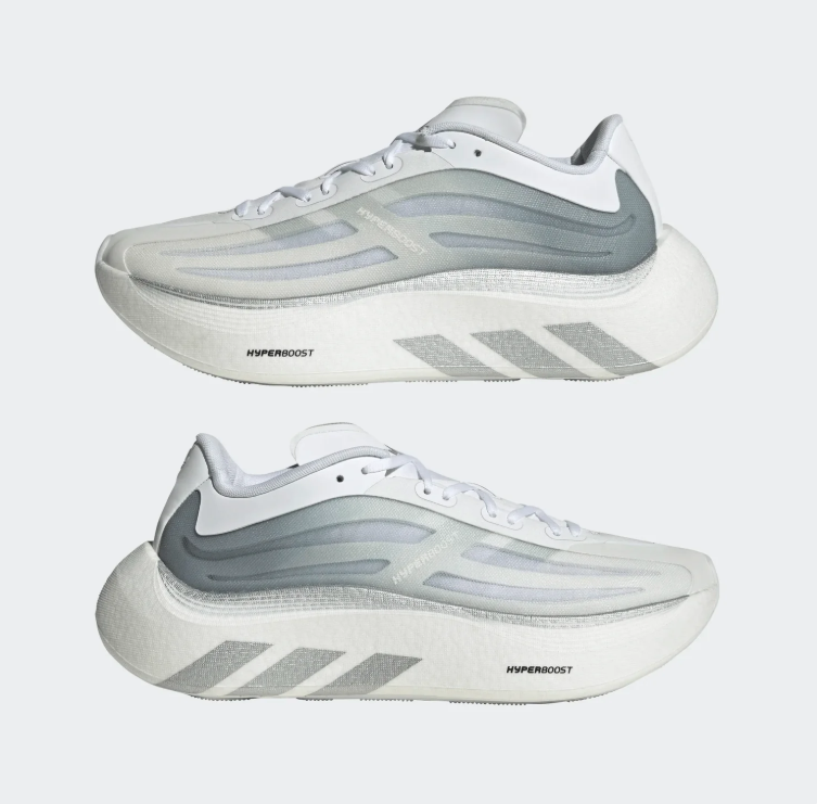adidas Sculpted Thick-Sole Sneakers - White & Gray