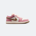 Air Jordan Rose Pink & Cream Low-Top Sneakers with Gum Sole