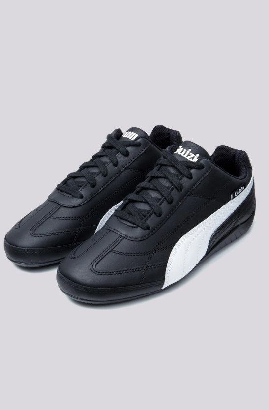 PUMA x Guizio Black & White Low-Top Sneakers