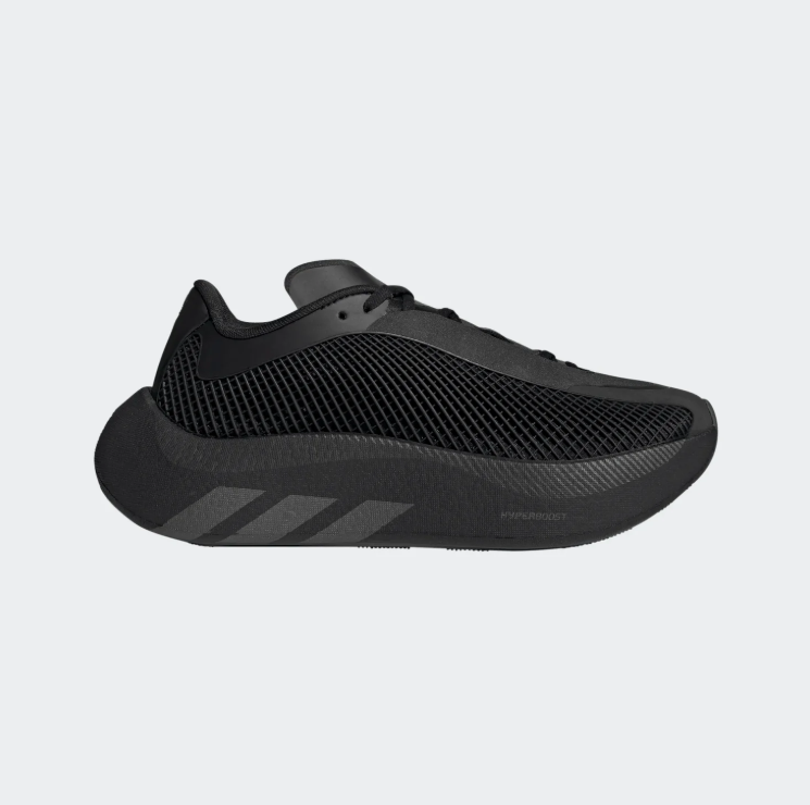 adidas Sculpted Thick-Sole Mesh Sneakers - All Black