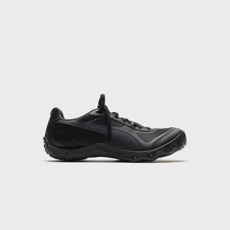 PUMA All-Black Textured Low-Top Sneakers