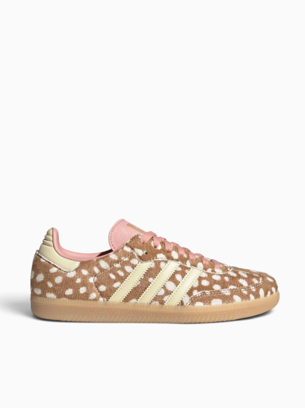 adidas Spotted Low-Top Sneakers - Brown, Cream & Pink