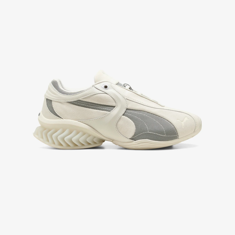 PUMA Cream & Grey Sculpted-Sole Sneakers