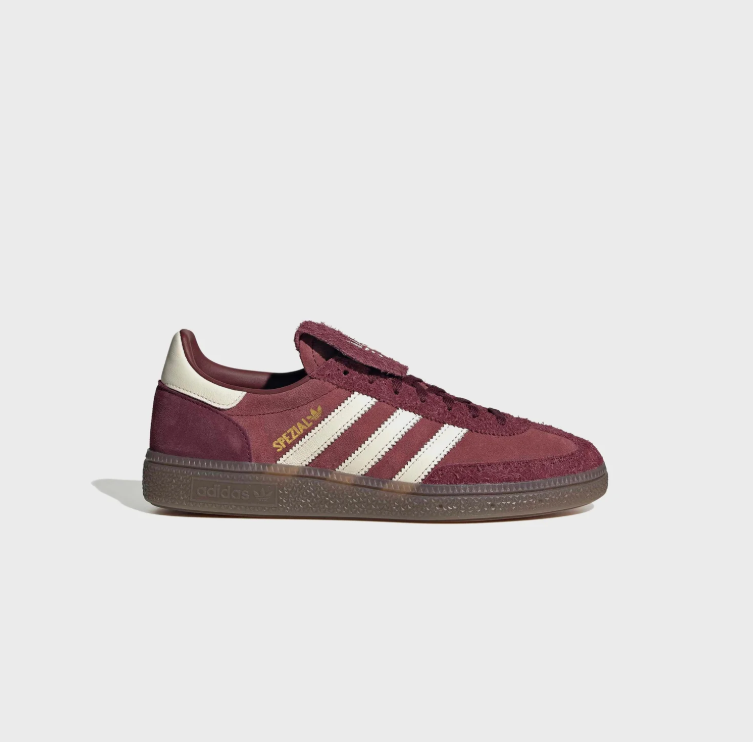 adidas Spezial Burgundy Sneakers with Fold-Over Tongue