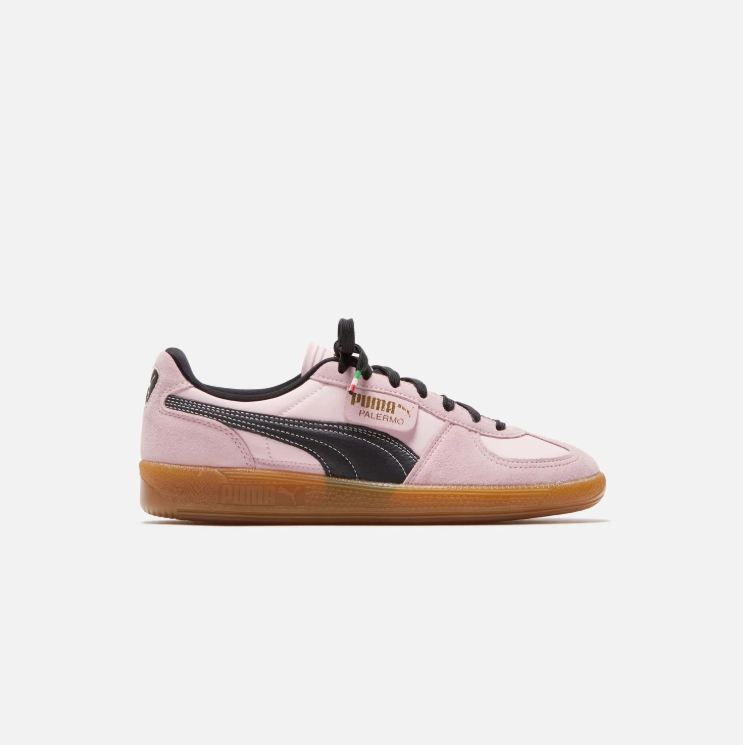 PUMA Palermo Pink & Black Low-Top Sneakers with Gum Sole