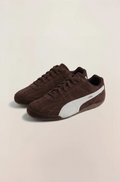 PUMA x Guizio Brown & White Low-Top Sneakers