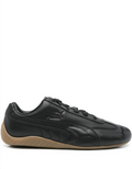 PUMA Black Low-Profile Sneakers with Gum-Tone Sole