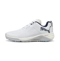 PUMA White Golf Shoes  White & Black with Blue Sole Accents