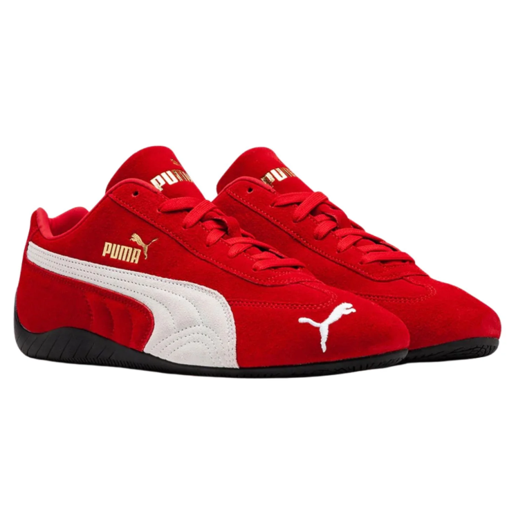 PUMA Red & White Low-Top Sneakers