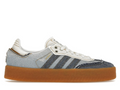 adidas Samba Denim-Look Platform Sneakers - Blue Patchwork & Gum Sole