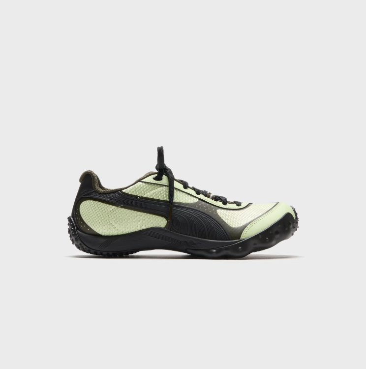 PUMA Pale Green & Black Sculpted-Sole Sneakers