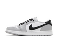 Air Jordan Light Grey, White & Black Low-Top Sneakers