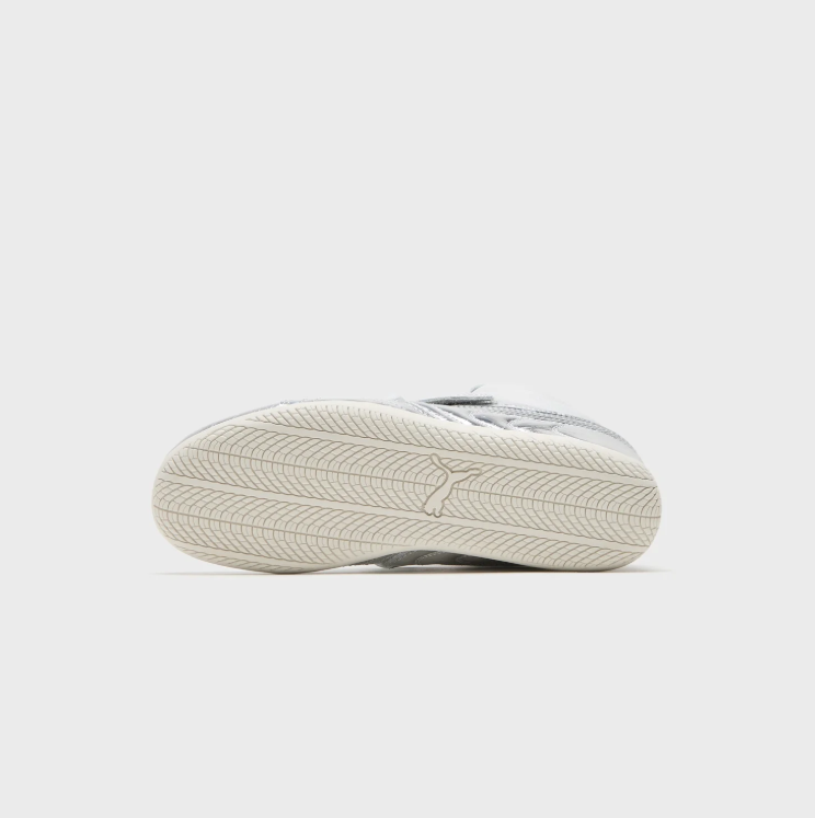 PUMA Metallic Silver High-Top Strap Sneakers