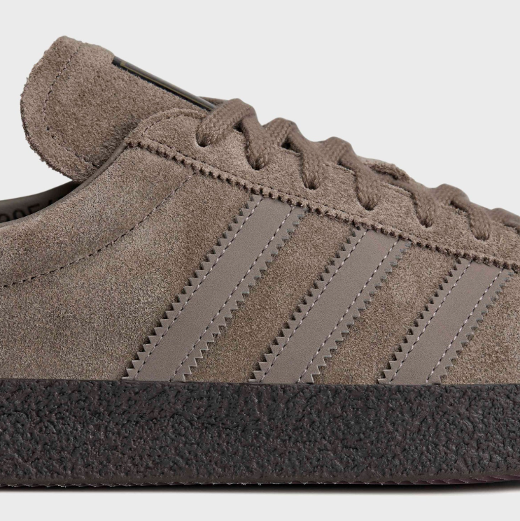 adidas Taupe Low-Top Sneakers with Black Sole
