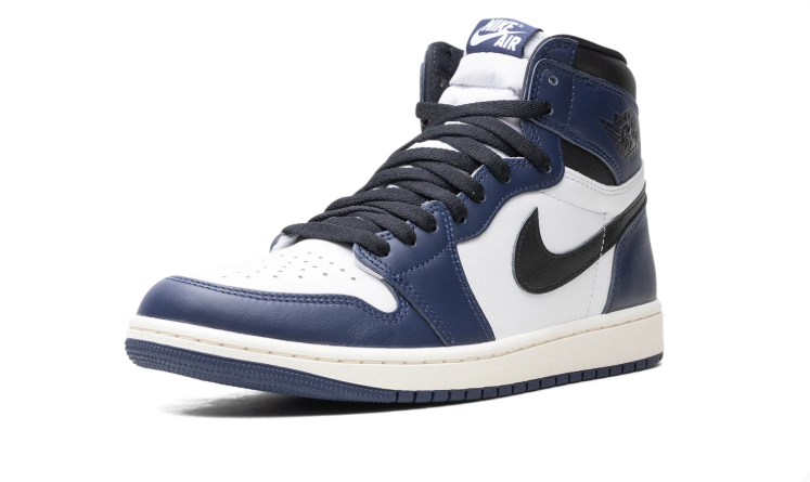 Air Jordan Navy, White & Black High-Top Sneakers
