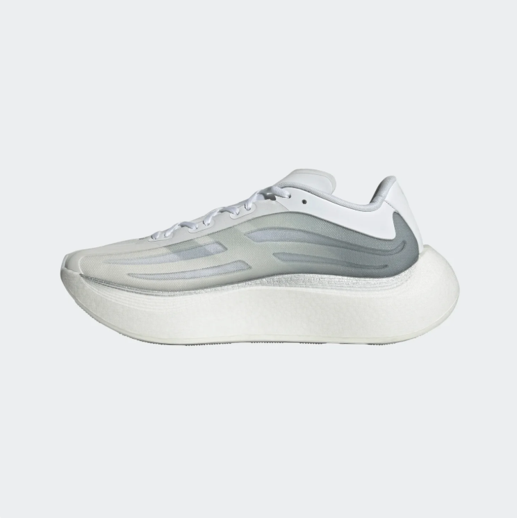 adidas Sculpted Thick-Sole Sneakers - White & Gray