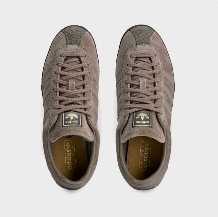 adidas Taupe Low-Top Sneakers with Black Sole