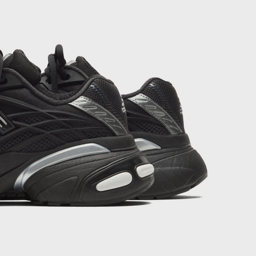 adidas Black and Silver Chunky Retro Sneakers