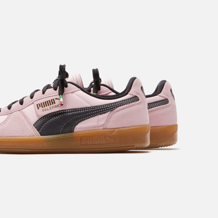 PUMA Palermo Pink & Black Low-Top Sneakers with Gum Sole