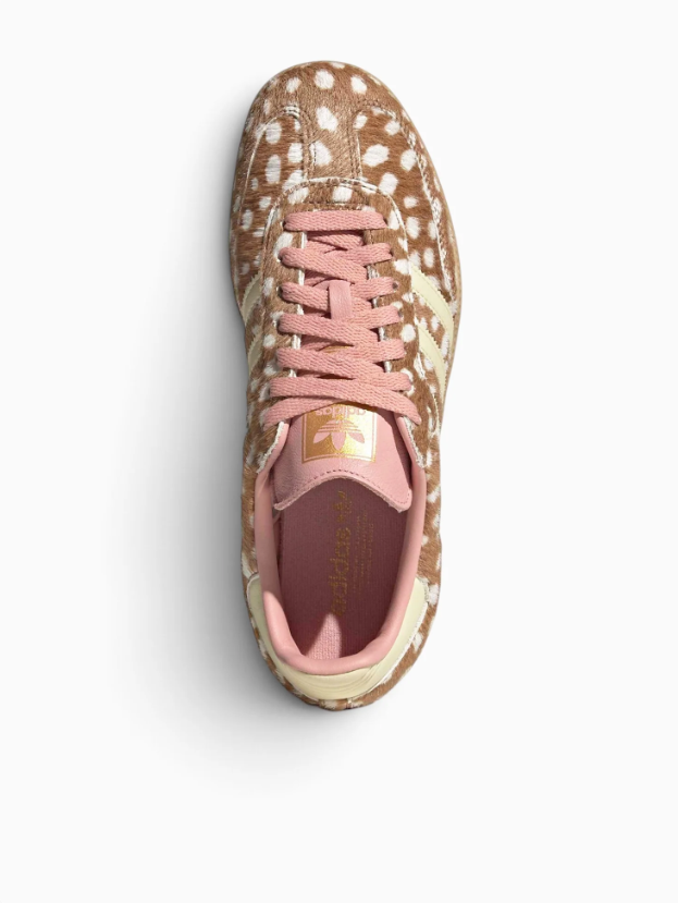 adidas Spotted Low-Top Sneakers - Brown, Cream & Pink