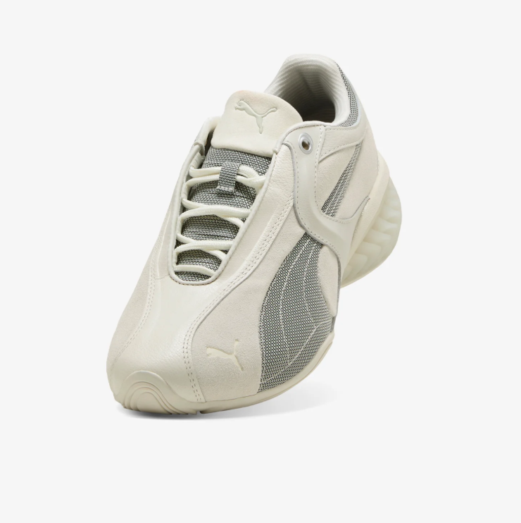 PUMA Cream & Grey Sculpted-Sole Sneakers