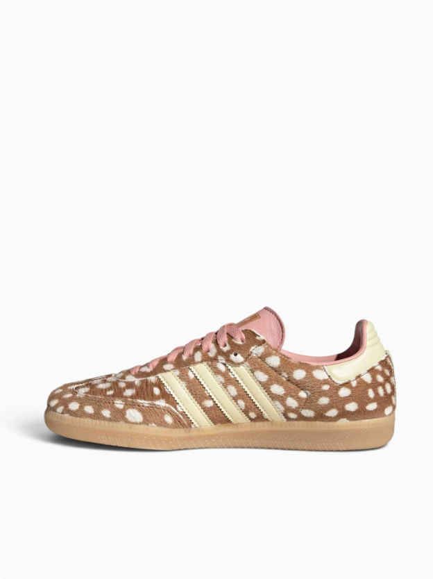 adidas Spotted Low-Top Sneakers - Brown, Cream & Pink