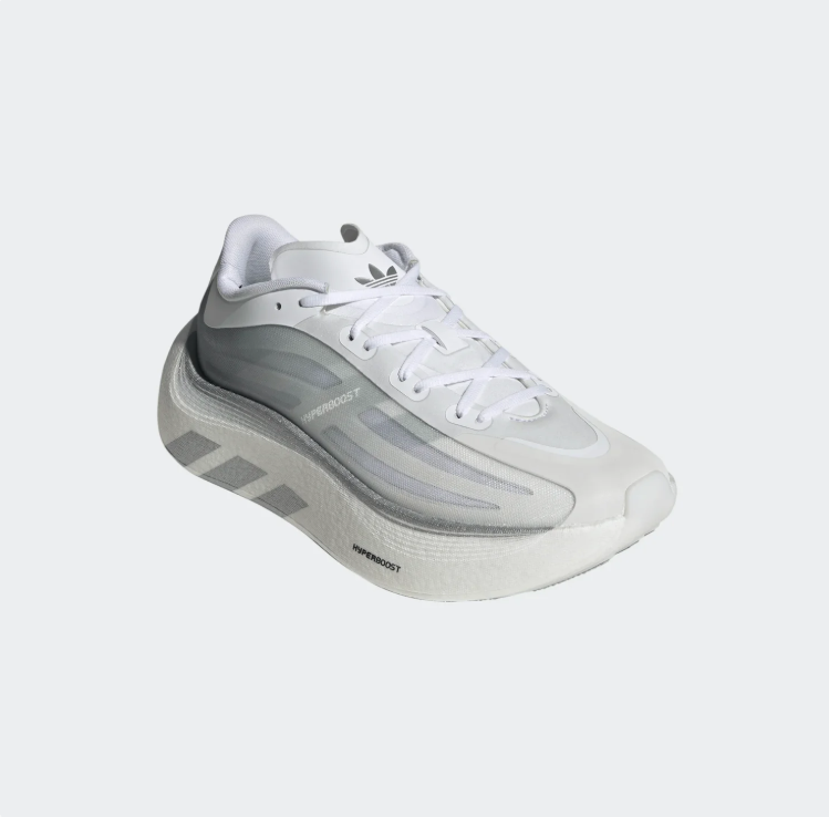 adidas Sculpted Thick-Sole Sneakers - White & Gray