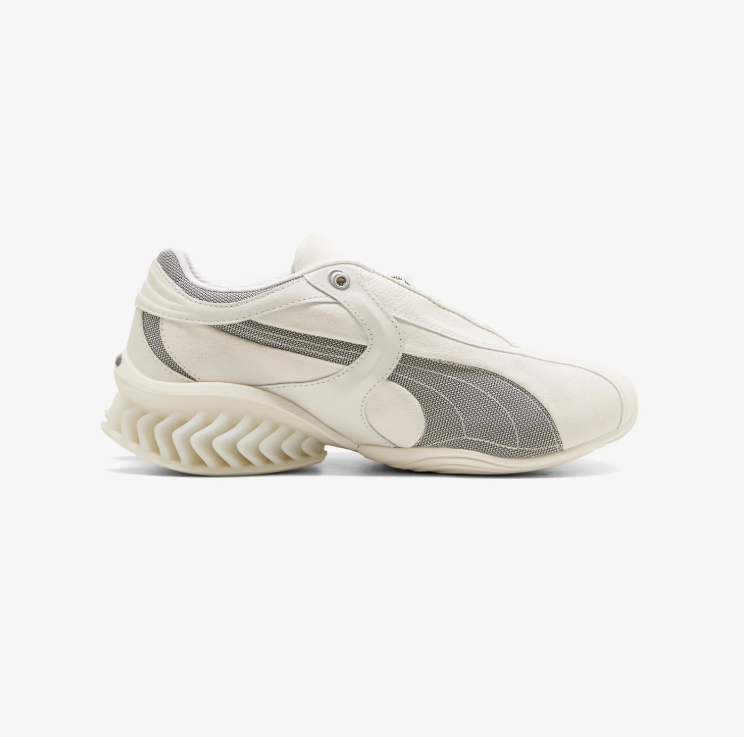 PUMA Cream & Grey Sculpted-Sole Sneakers