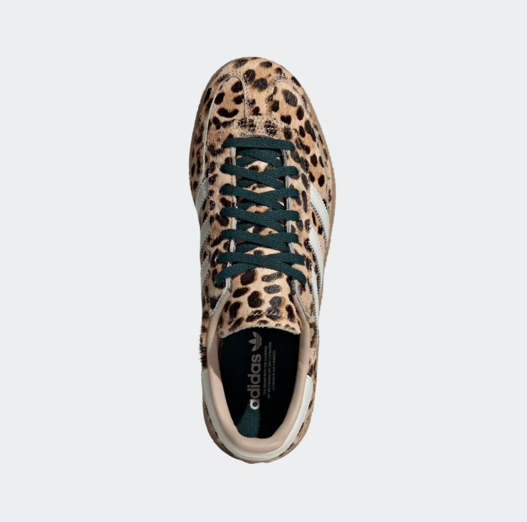 adidas Leopard-Print Low-Top Sneakers - Tan & Cream