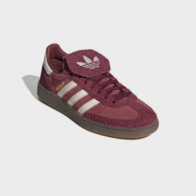 adidas Spezial Burgundy Sneakers with Fold-Over Tongue