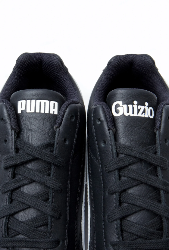 PUMA x Guizio Black & White Low-Top Sneakers