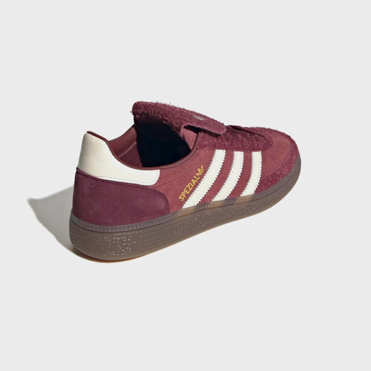 adidas Spezial Burgundy Sneakers with Fold-Over Tongue
