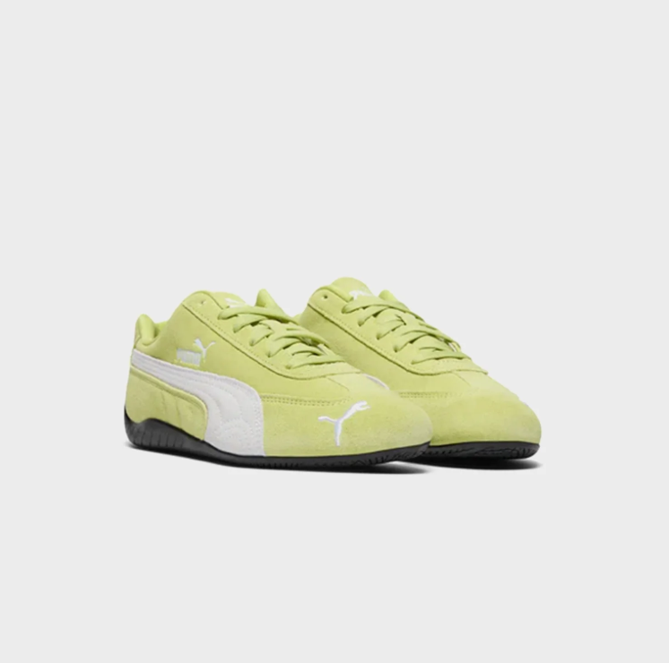 PUMA Lime Green & White Low-Top Sneakers