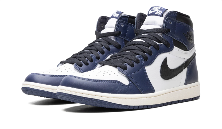 Air Jordan Navy, White & Black High-Top Sneakers