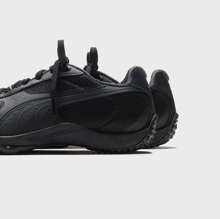 PUMA All-Black Textured Low-Top Sneakers