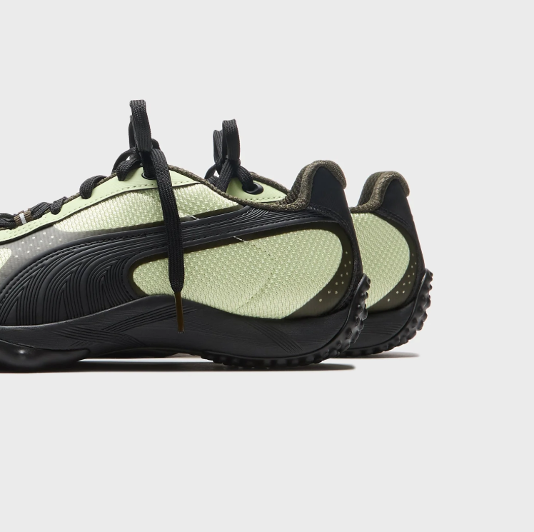 PUMA Pale Green & Black Sculpted-Sole Sneakers