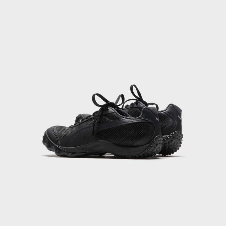 PUMA All-Black Textured Low-Top Sneakers