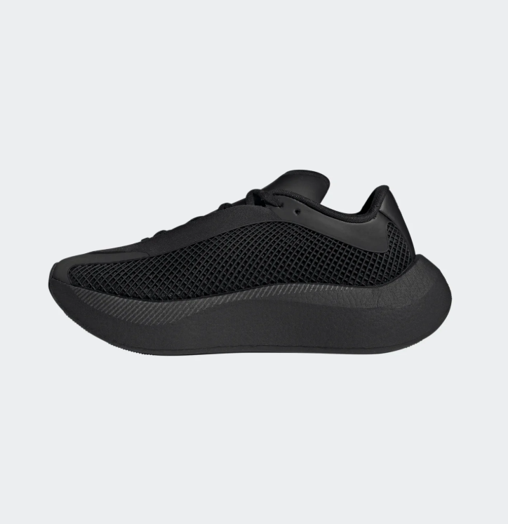 adidas Sculpted Thick-Sole Mesh Sneakers - All Black