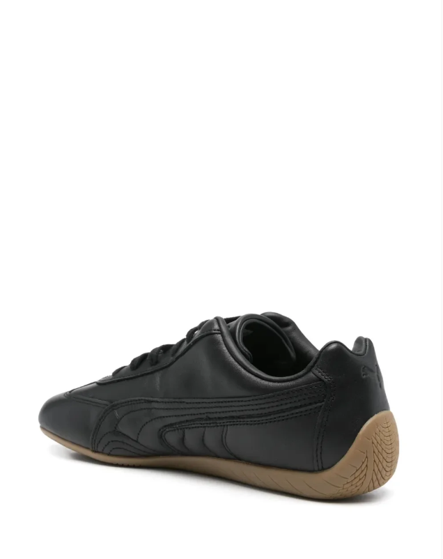 PUMA Black Low-Profile Sneakers with Gum-Tone Sole