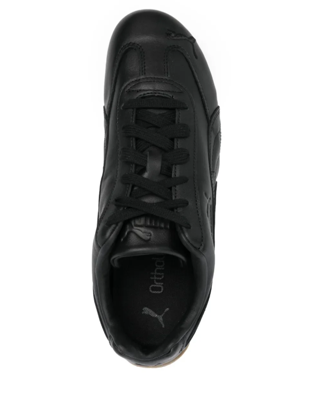 PUMA Black Low-Profile Sneakers with Gum-Tone Sole