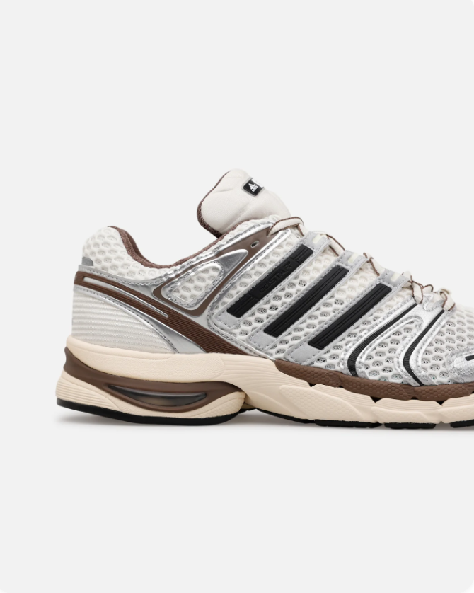 adidas Retro Mesh Sneakers - Silver, Brown & Cream