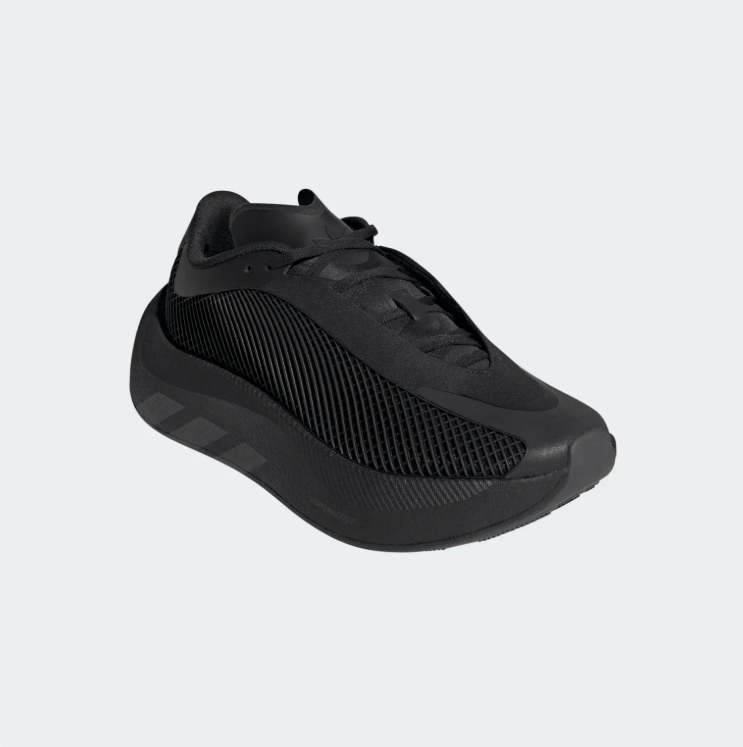 adidas Sculpted Thick-Sole Mesh Sneakers - All Black