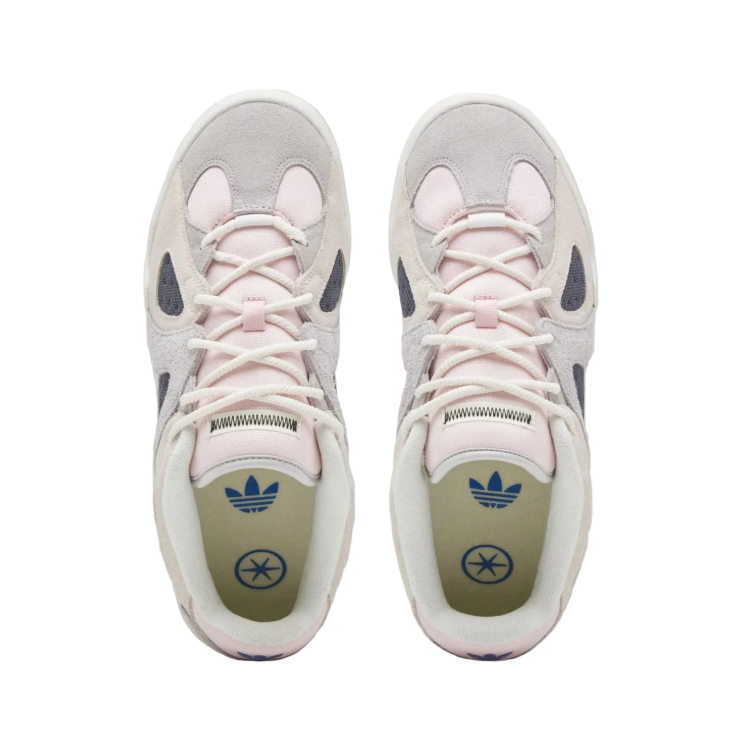 adidas Retro Mesh-Panel Low-Top Sneakers - Cream & Gray