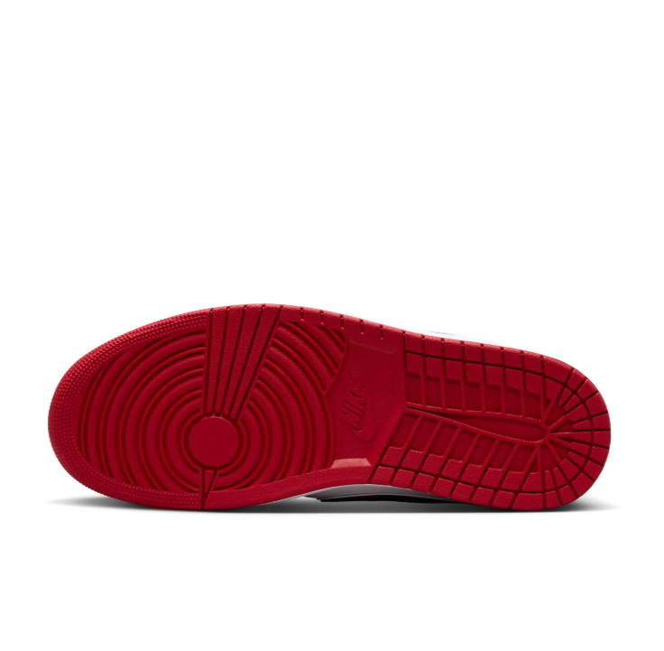 Air Jordan Red & White Patterned Low-Top Sneakers with Gold Accents