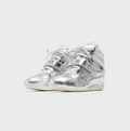PUMA Metallic Silver High-Top Strap Sneakers