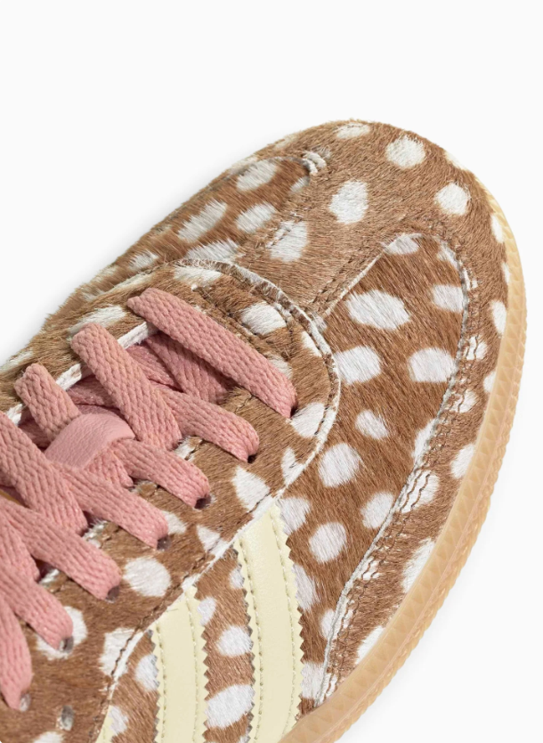 adidas Spotted Low-Top Sneakers - Brown, Cream & Pink