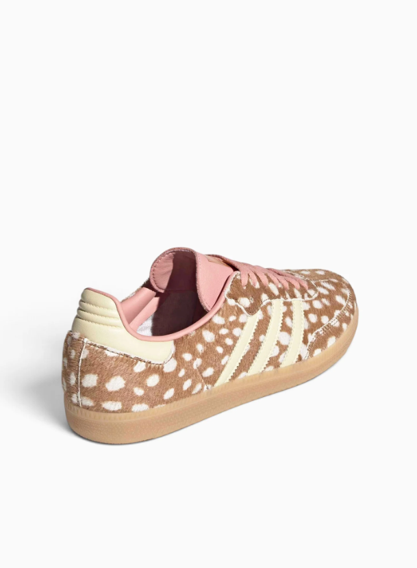adidas Spotted Low-Top Sneakers - Brown, Cream & Pink