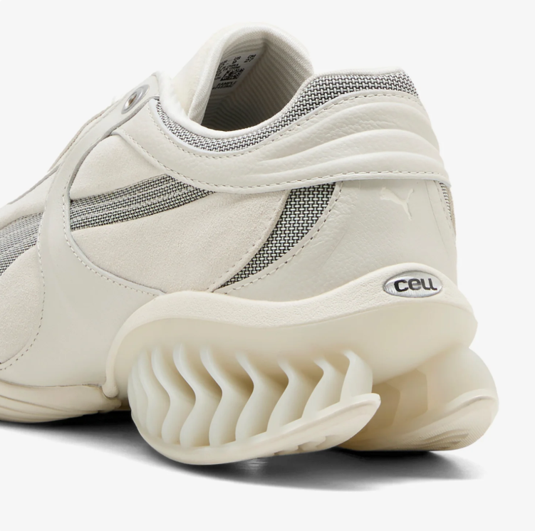 PUMA Cream & Grey Sculpted-Sole Sneakers