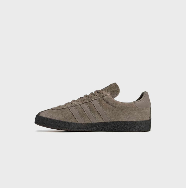 adidas Taupe Low-Top Sneakers with Black Sole