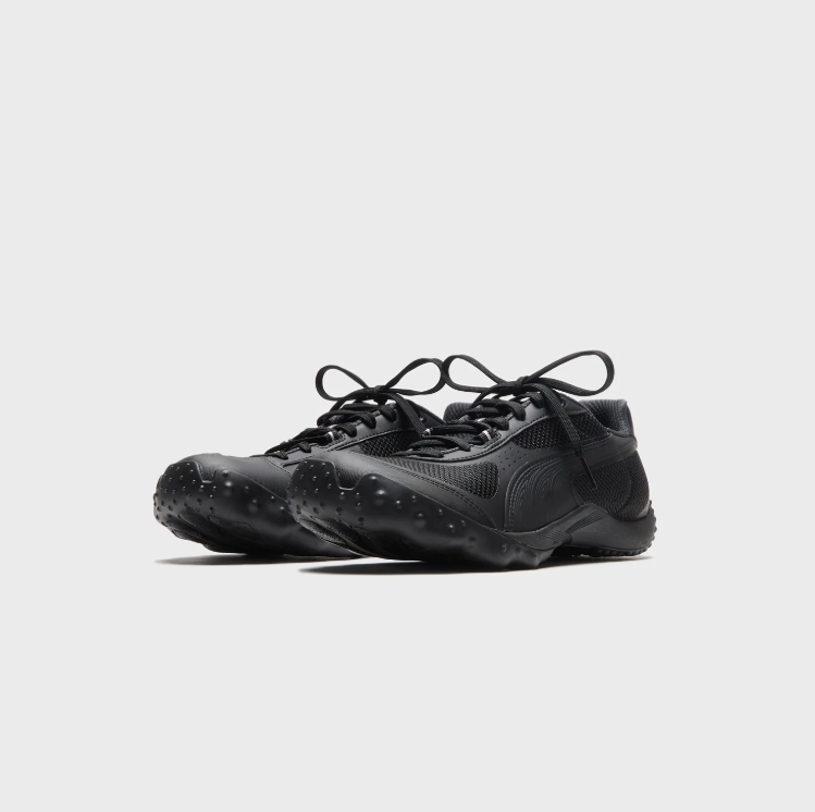 PUMA All-Black Textured Low-Top Sneakers